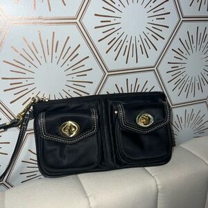 Black Double Pocket Women's Bag